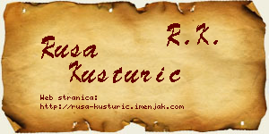 Rusa Kusturić vizit kartica